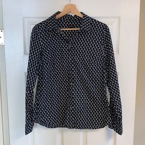 Talbots button-down with dog pattern, 10